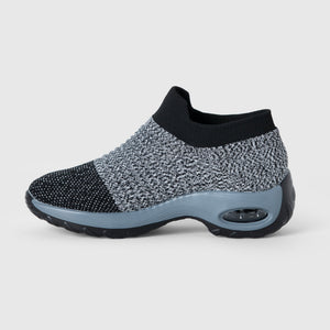 Zephyr Breathable No-Tie Stretch Shoes - Grey