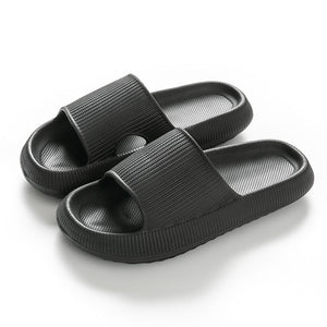 Cradle Heel Support Cushion Slides - Black
