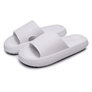 Sandalias con cojín de soporte para el talón - Blancas