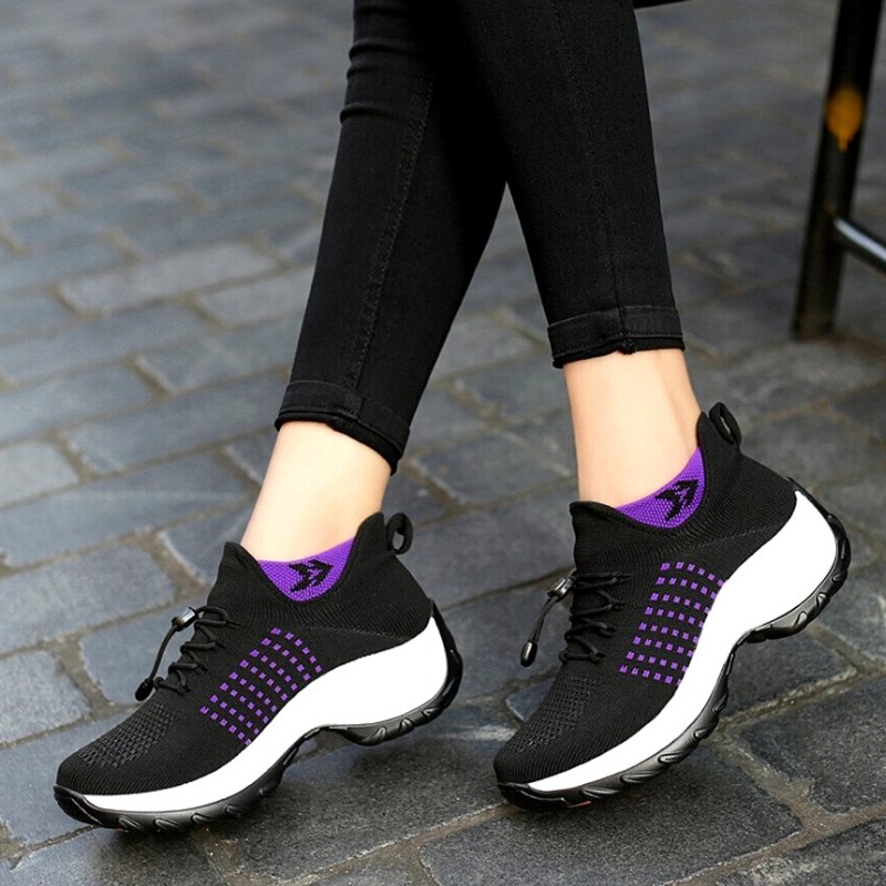 Solace Stretch Cushion Shoes - Black Purple