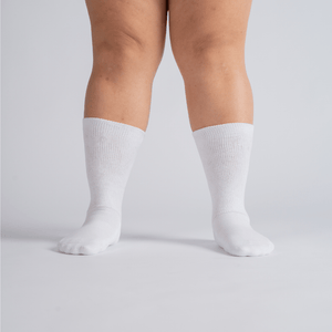 Calcetines tipo crew CloudKnit acolchados y extra elásticos - Blanco