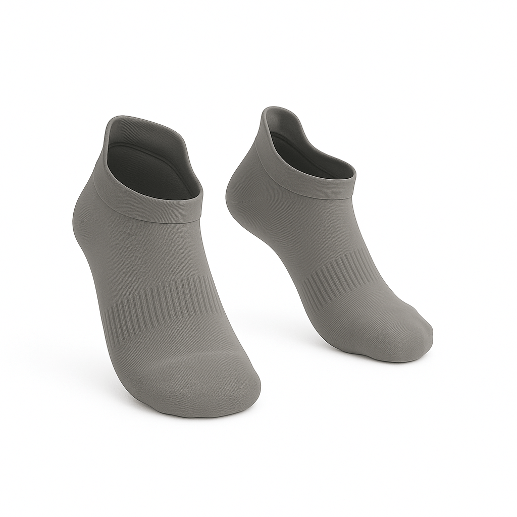 CloudKnit Padded Extra-Stretch Ankle Socks - Grey