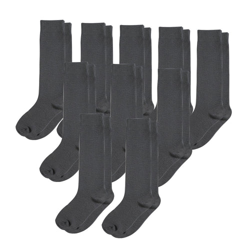 10-Pack CloudKnit Padded Extra-Stretch Crew Socks - Grey
