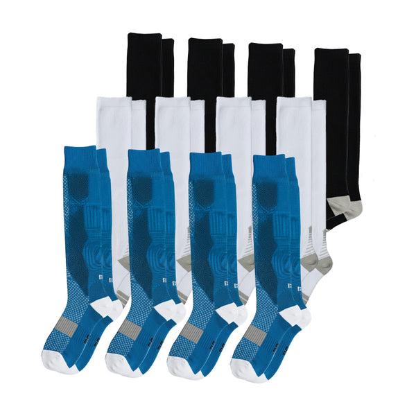 12-Pack CloudKnit Comfort Compression Sock Bundle