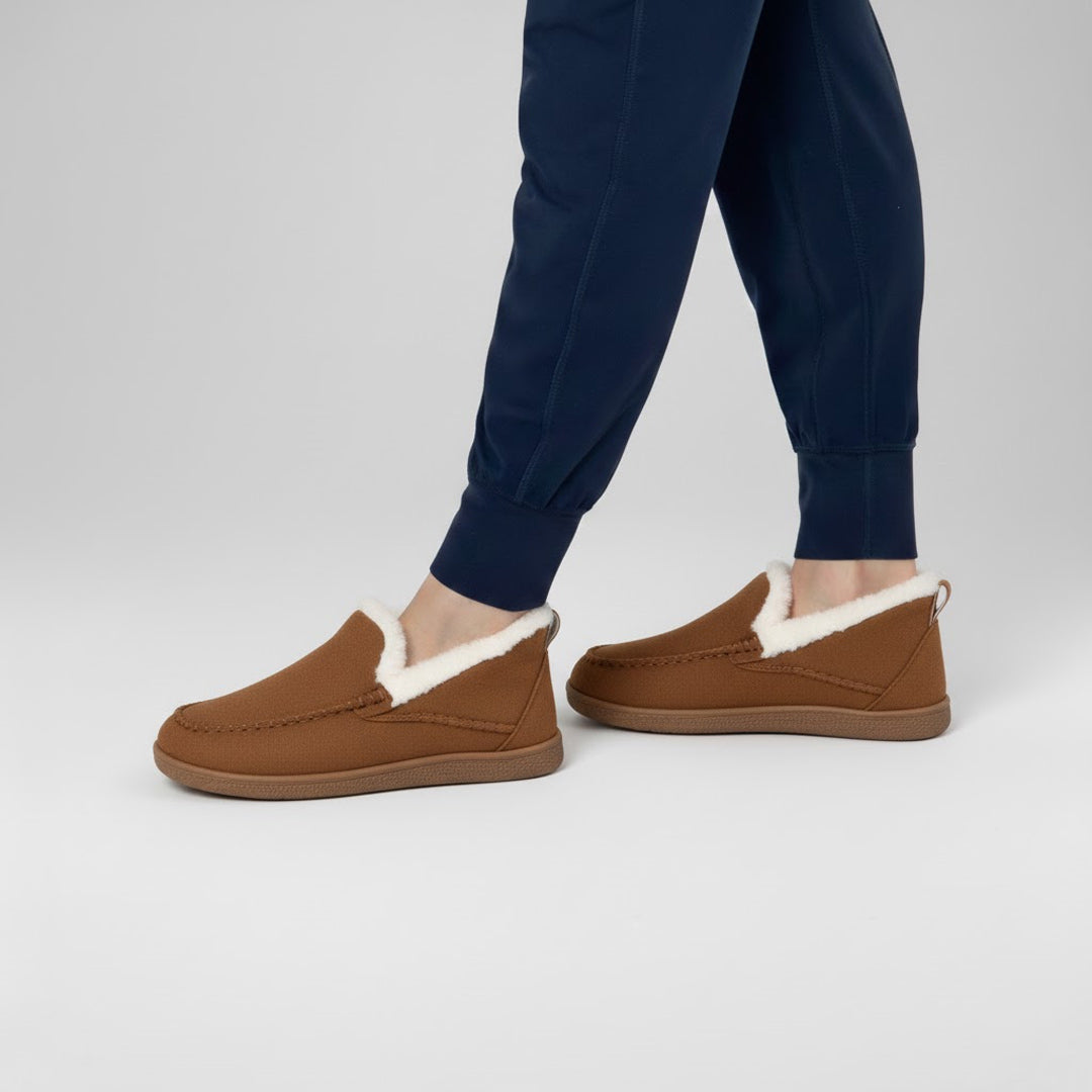 Orbit Plush Slippers - Brown