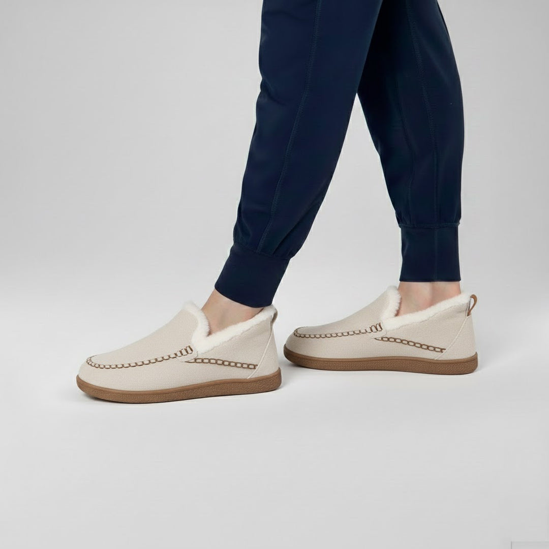 Orbit Plush Slippers - Cream