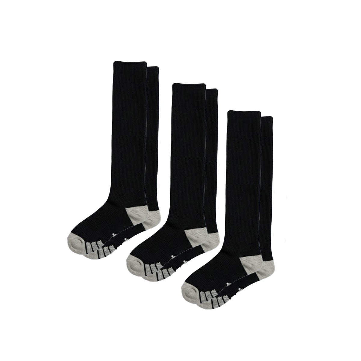 3-Pack CloudKnit All-Black Compression Sock Bundle
