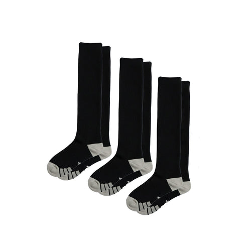 3-Pack CloudKnit All-Black Compression Sock Bundle