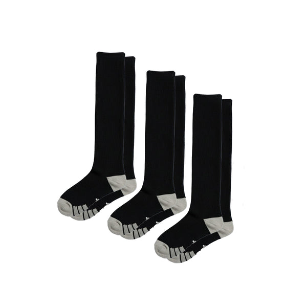 3-Pack CloudKnit All-Black Compression Sock Bundle