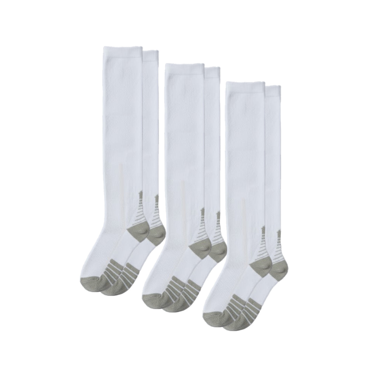 3-Pack CloudKnit White Compression Sock Bundle