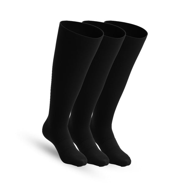 3-Pack CloudKnit Padded Extra-Stretch Knee Socks - Black