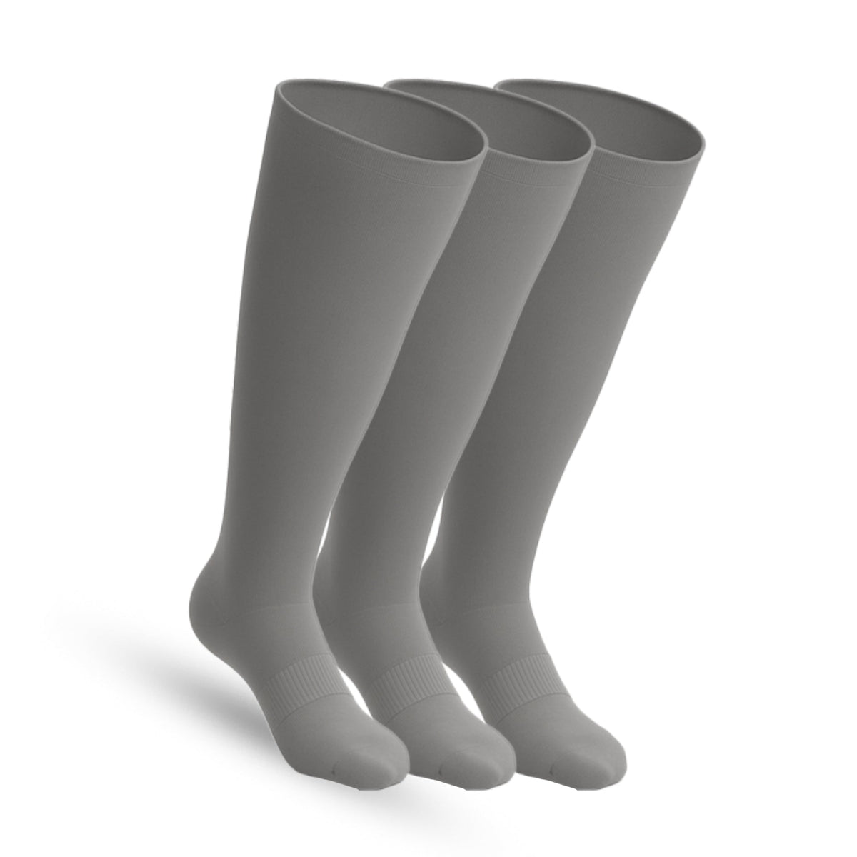 3-Pack CloudKnit Padded Extra-Stretch Knee Socks - Grey