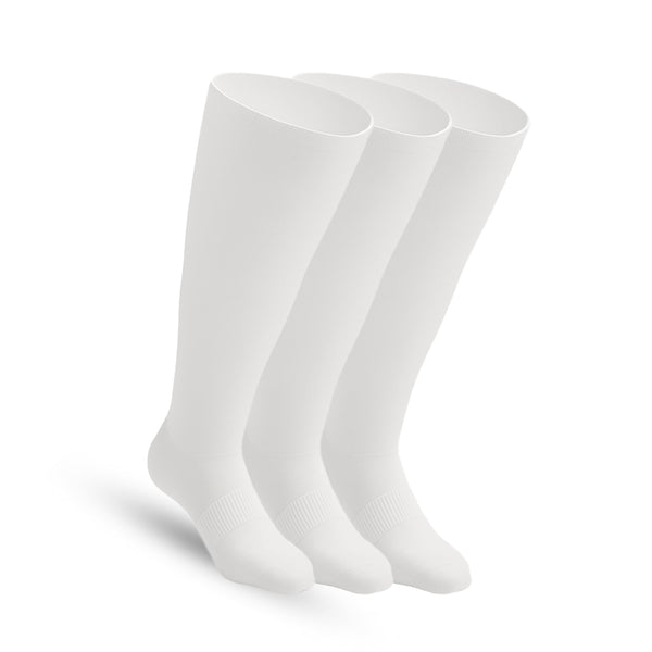 3-Pack CloudKnit Padded Extra-Stretch Knee Socks - White