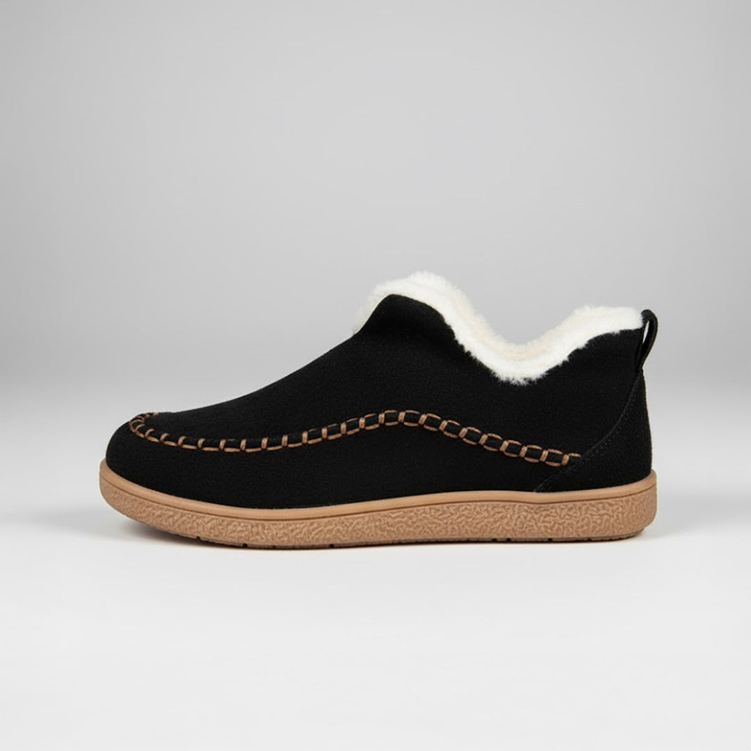Orbit Plush Slippers - Black