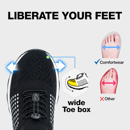 Solace Stretch Cushion Shoes - Black White