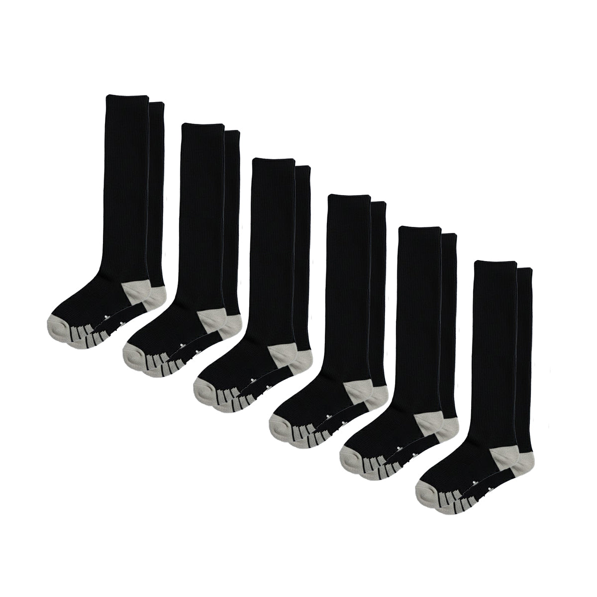 6-Pack CloudKnit All-Black Compression Sock Bundle