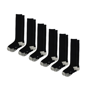 Pack de 6 pares de calcetines de compresión totalmente negros CloudKnit