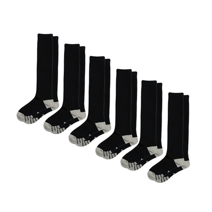 6-Pack CloudKnit All-Black Compression Sock Bundle