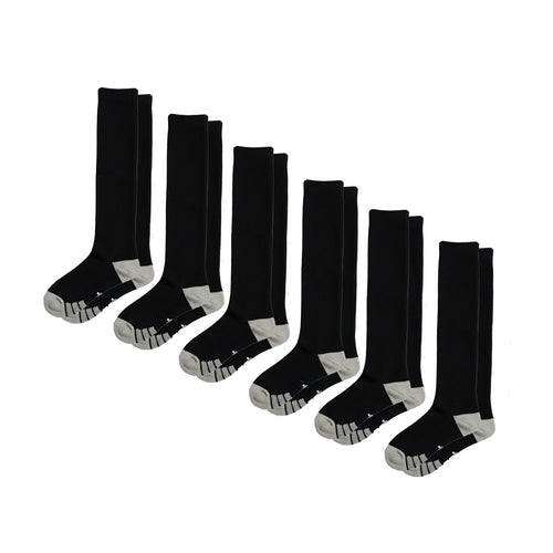 6-Pack CloudKnit All-Black Compression Sock Bundle