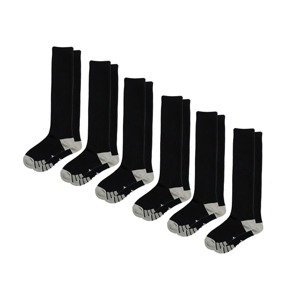 6-Pack CloudKnit All-Black Compression Sock Bundle