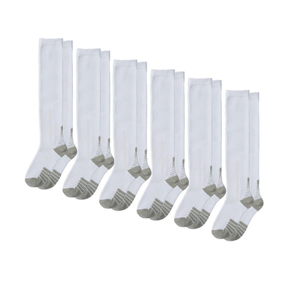 6-Pack CloudKnit White Compression Sock Bundle