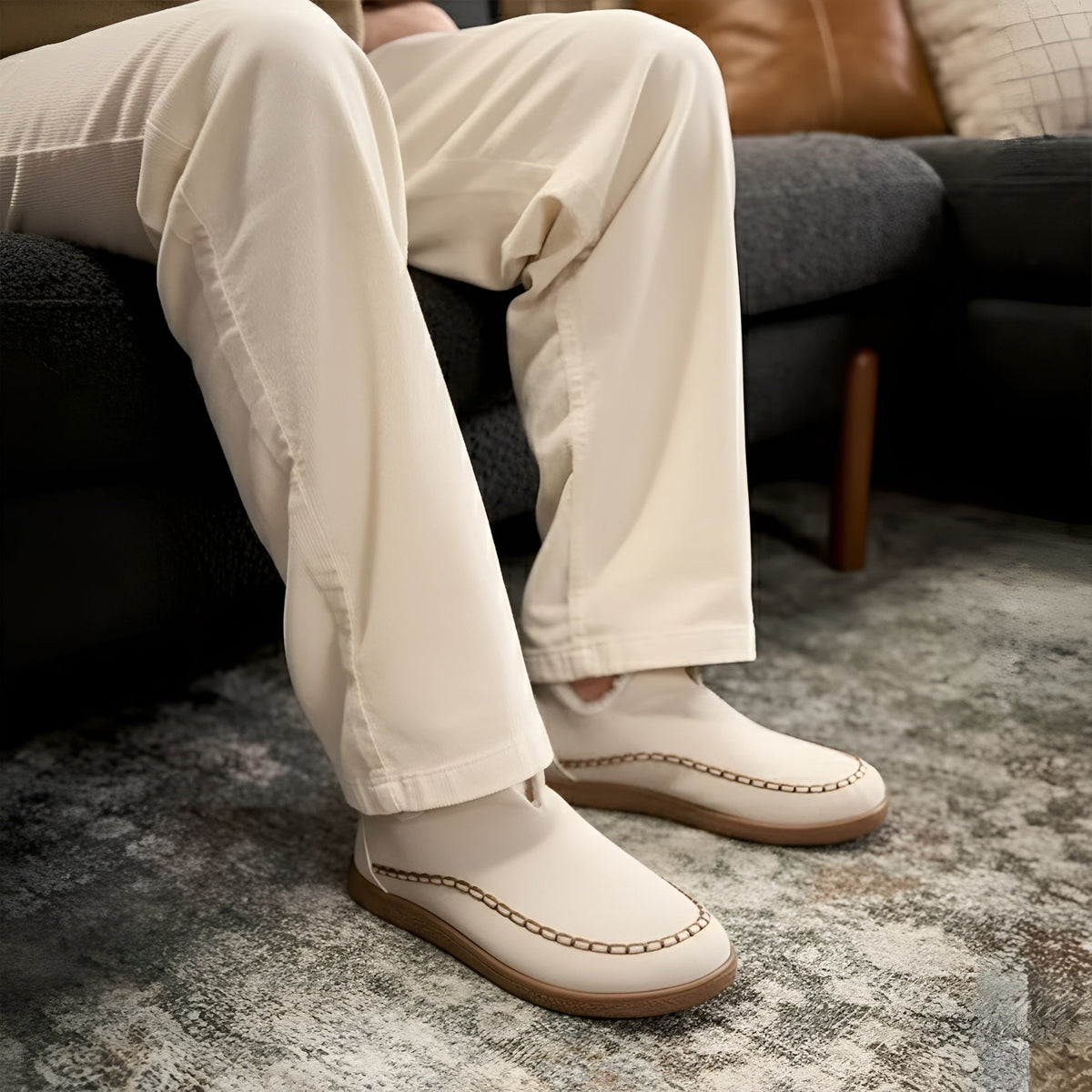 Orbit Plush Slippers - Cream