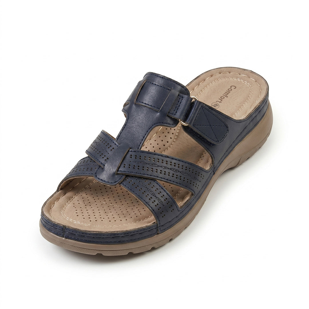 Siena Roman Cushion Sandals - Black