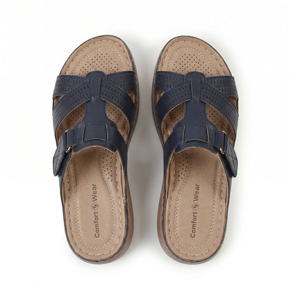 Siena Roman Cushion Sandals - Black