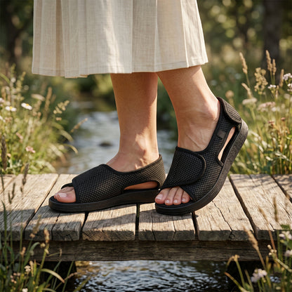 Seabrook Wide Fit Sandals - Black