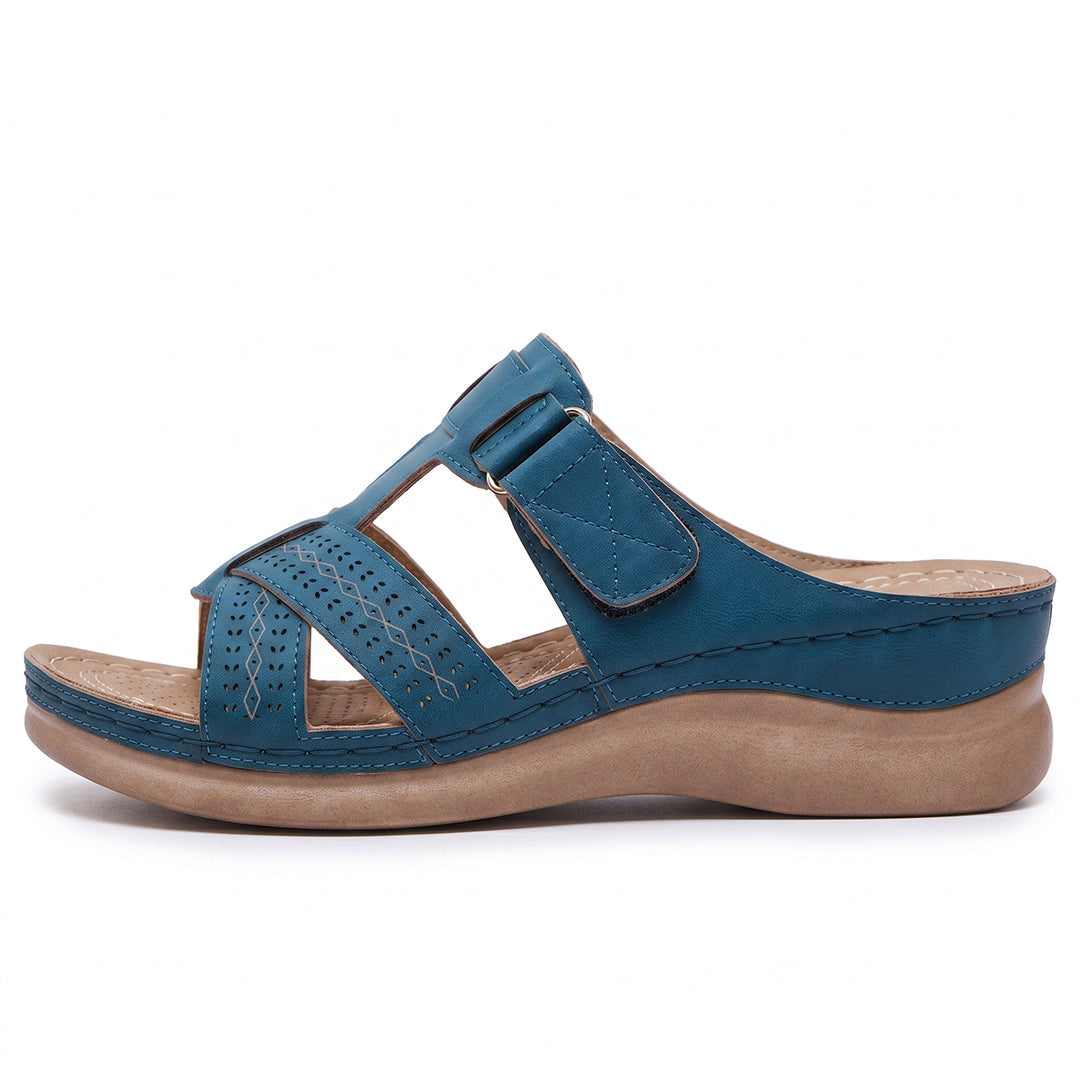 Siena Roman Cushion Sandals - Blue