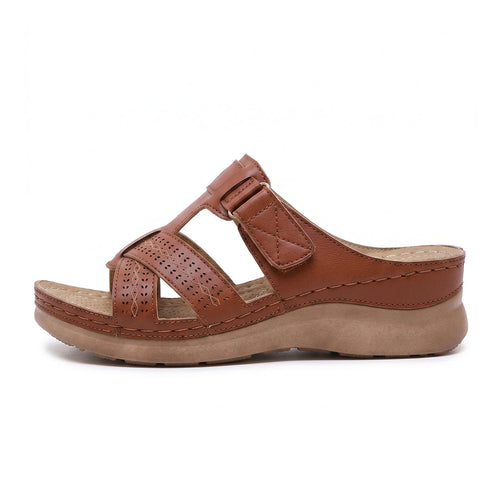Siena Roman Cushion Sandals - Brown