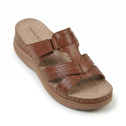 Siena Roman Cushion Sandals - Brown