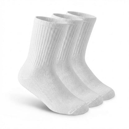 3-Pack CloudKnit Cushioned Socks (White)