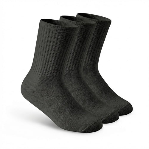 3-Pack CloudKnit Cushioned Socks (Black)