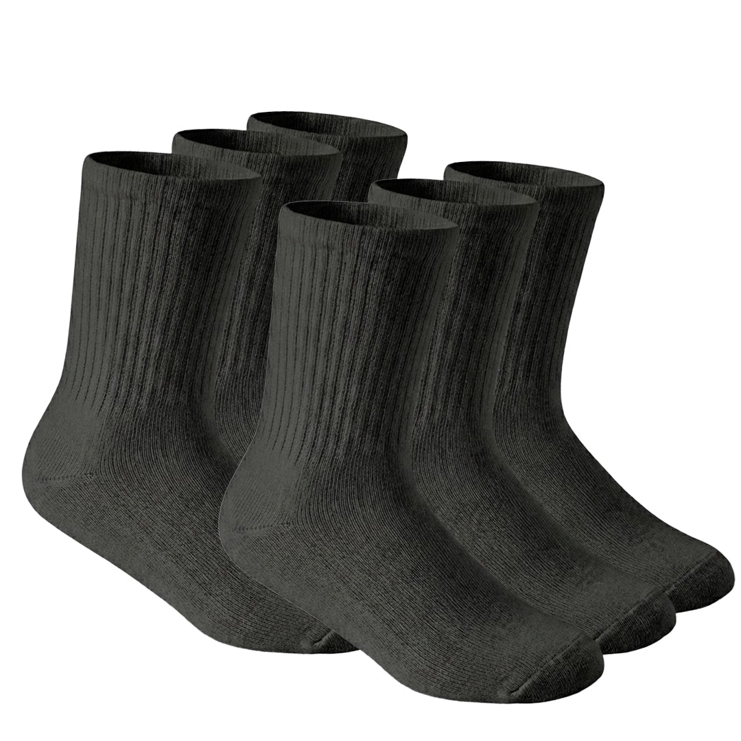 6-Pack CloudKnit Cushioned Socks (Black)