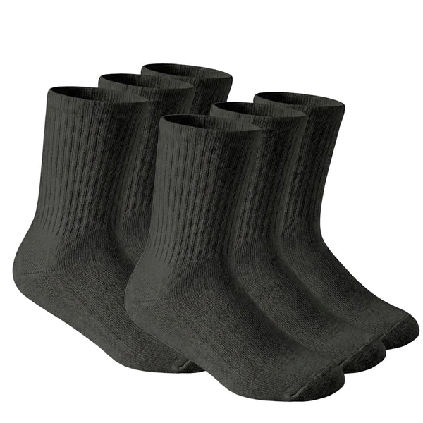 6-Pack CloudKnit Cushioned Socks (Black)