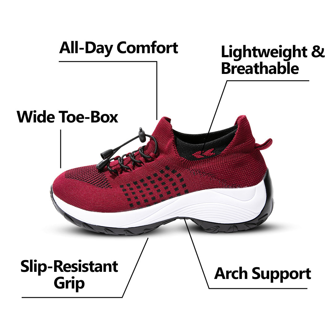 Solace Stretch Cushion Shoes - Red
