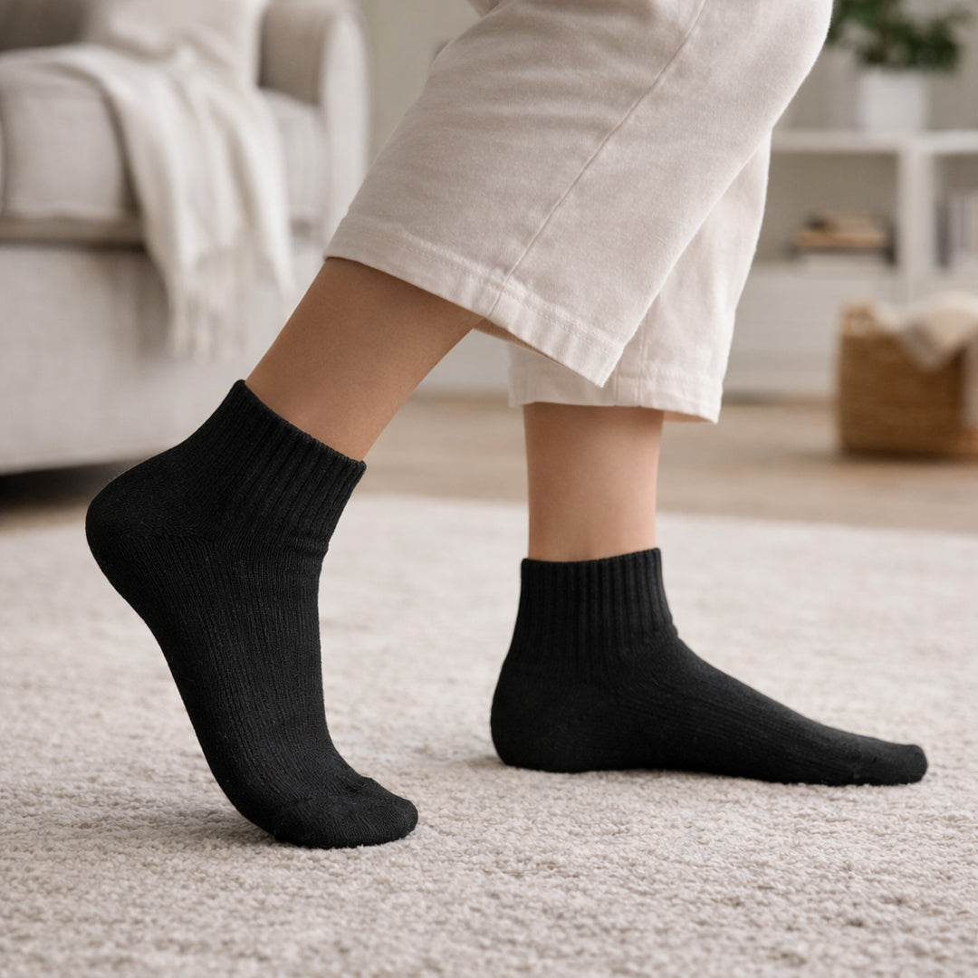 3-Pack CloudKnit Cushioned Socks (Black)