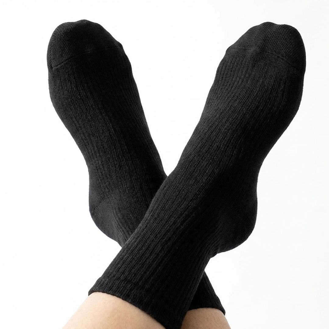 3-Pack CloudKnit Cushioned Socks (Black)