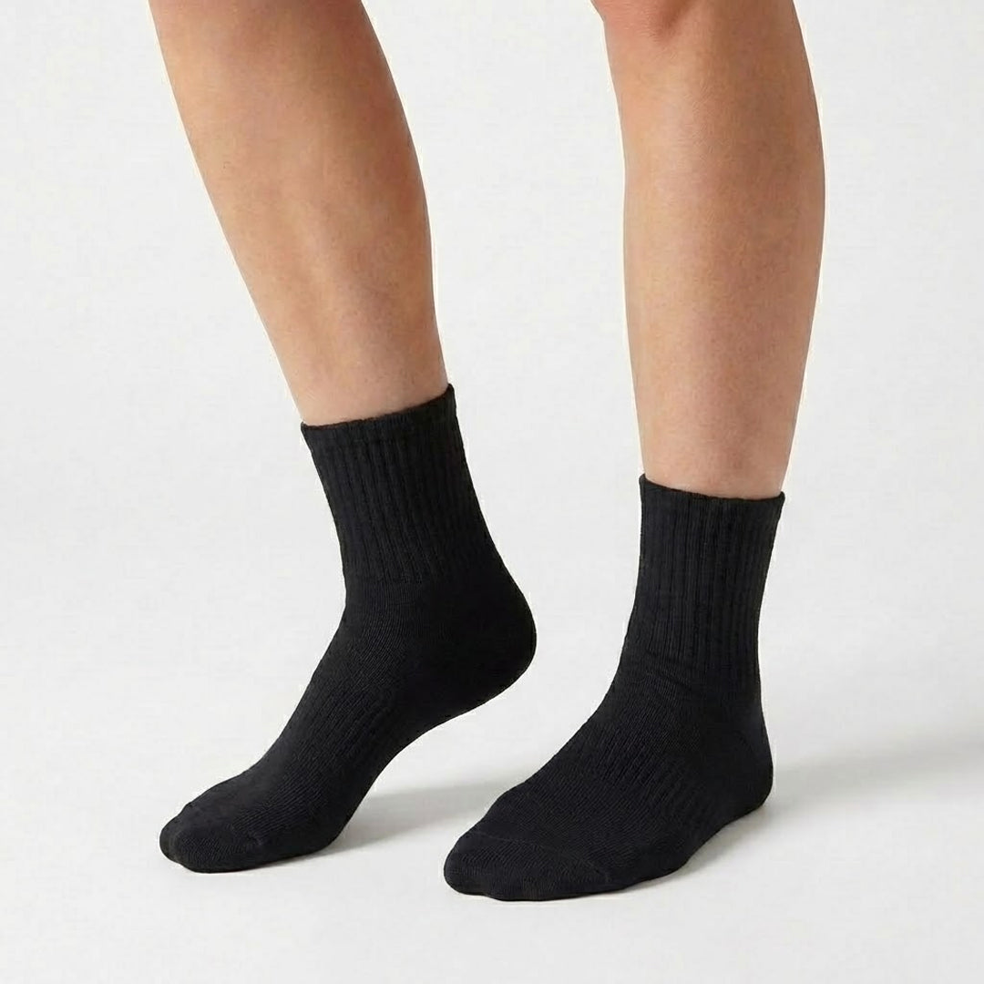 3-Pack CloudKnit Cushioned Socks (Black)