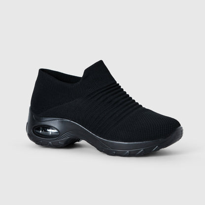 Zephyr Breathable No-Tie Stretch Shoes - Black