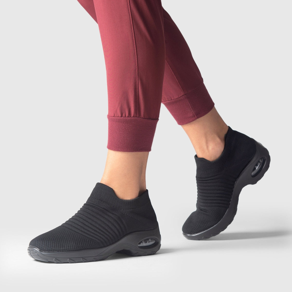 Zephyr Breathable No-Tie Stretch Shoes - Black