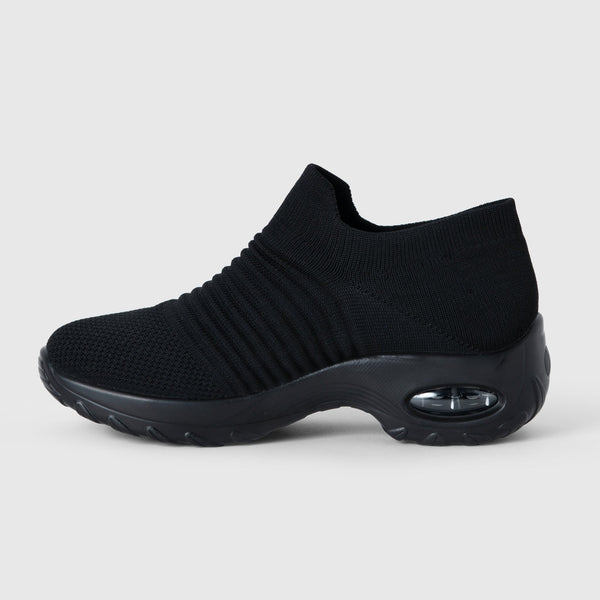 Zephyr Breathable No-Tie Stretch Shoes - Black