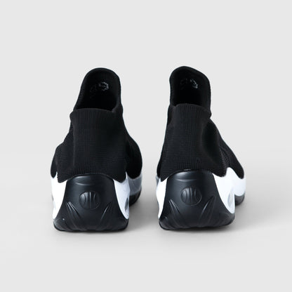 Zephyr Breathable No-Tie Stretch Shoes - Black White