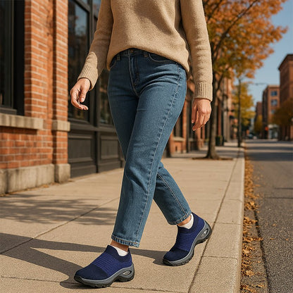 Zephyr Breathable No-Tie Stretch Shoes - Blue