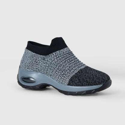 Zephyr Breathable No-Tie Stretch Shoes - Grey