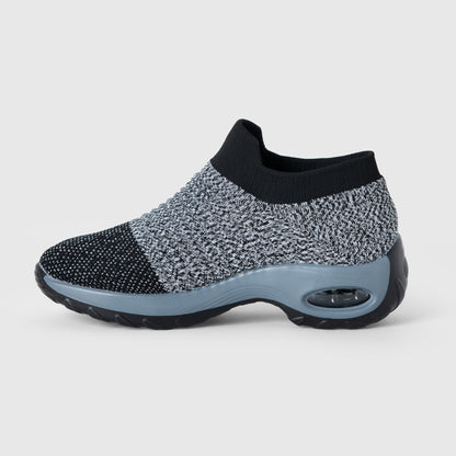 Zephyr Breathable No-Tie Stretch Shoes - Grey