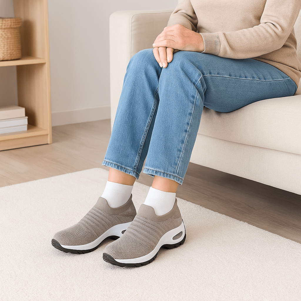 Zephyr Breathable No-Tie Stretch Shoes - Khaki