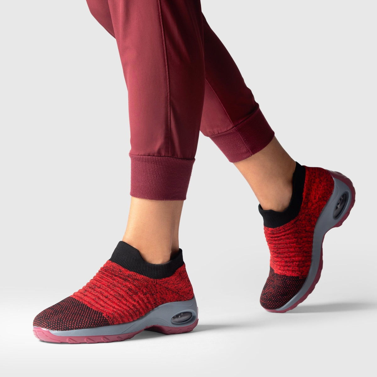 Zephyr Breathable No-Tie Stretch Shoes - Red