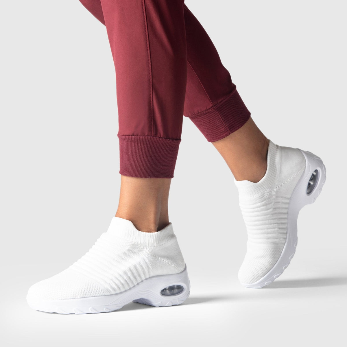 Zephyr Breathable No-Tie Stretch Shoes - White